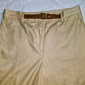 LOFT Beige Wide Leg Dress Pants w/ Belt – Size 10 Tall – NWT